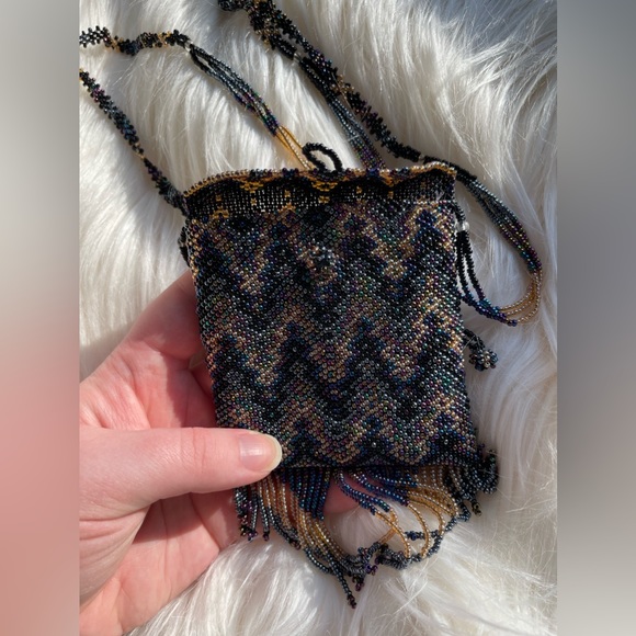 Set of Handmade Beaded Necklace Pouch Bags, Prayer Bags from Israel - Picture 8 of 16